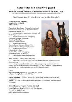 Kursdetails im PDF - beim Reiterhof Dresden Schönborn
