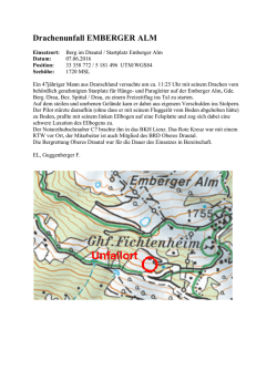 Drachenunfall EMBERGER ALM - Bergrettung Oberes Drautal