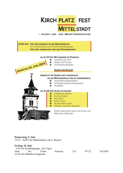 Termine vom 09.06.2016 - Evangelische Kirchengemeinde Mittelstadt