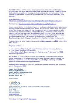 Jahresrückblick 2015