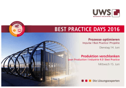 best practice days 2016 - Die Best Practice Days in Paderborn