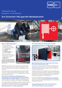 VdS 5462 – Prüfungen von Wandhydranten