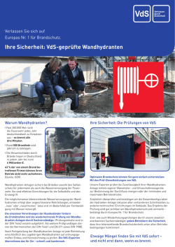 VdS 5462 &ndash; Pr&uuml;fungen von Wandhydranten