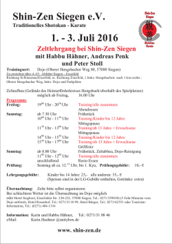 2016 Zeltlehrgang - Shin