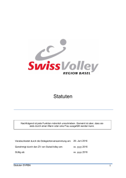 Statuten - Swissvolley Region Basel