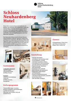 Übersicht - Stiftung Schloss Neuhardenberg