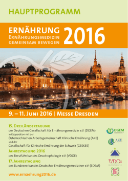 Hauptprogramm - Ern&auml;hrung 2016