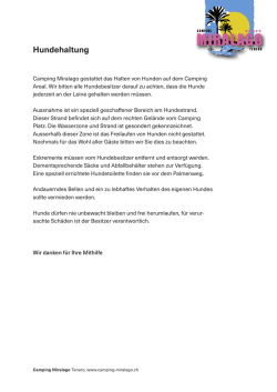 Hundehaltung - Camping Miralago