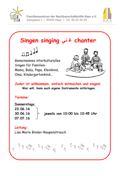 Interkulturelles Singen