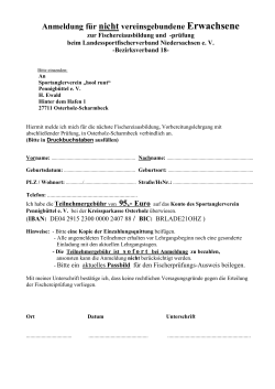 Anmeldeformular - Sportanglerverein "HOOL RUUT" Pennigbuettel eV