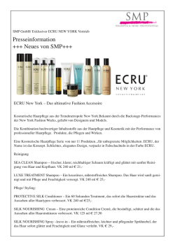 Presseinformation +++ Neues von SMP+++