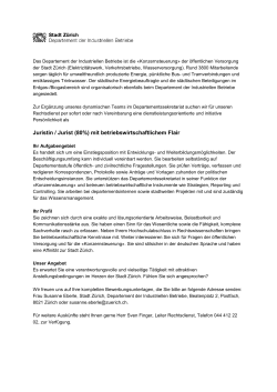 Ausschreibung  - Career Services der Universität Zürich