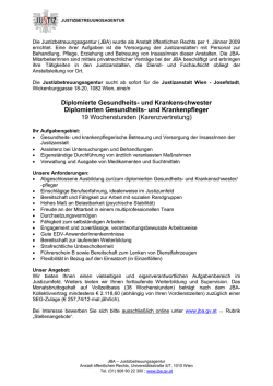 Diplomierte Gesundheits - Justizbetreuungsagentur