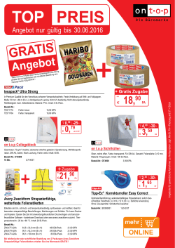 Angebot nur gültig bis 30.06.2016