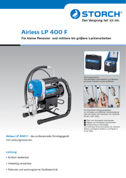 Airless LP 400 F - STORCH - Alle Malerwerkzeuge und Geräte für