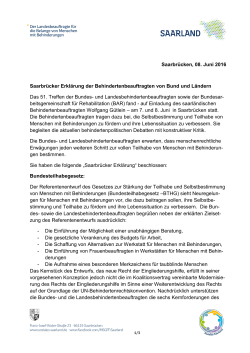 Saarbrücker Erklärung (PDF, 0,22 MB )