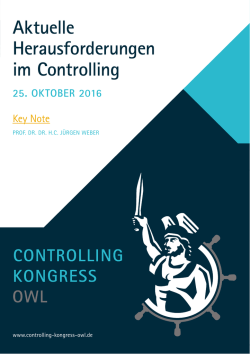 Aktuelle Herausforderungen im Controlling
