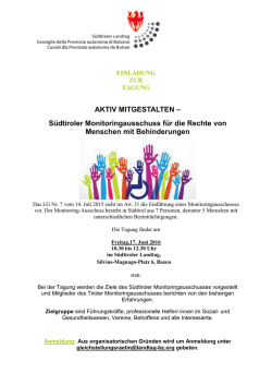 Einladung - S&uuml;dtiroler Landtag