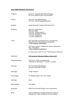 Infos RMS Effretikon, 05.06.2016