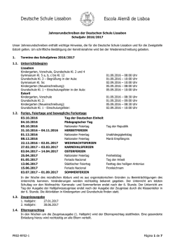 Jahresrundschreiben 2016/17
