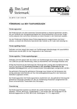 Infoblatt zur BEV-Landesförderung