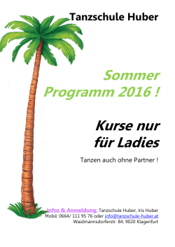 Ladies Kurse Sommer 2016 Klagenfurt
