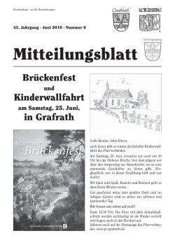 Mitteilungsblatt Juni 2016 - Verwaltungsgemeinschaft Grafrath