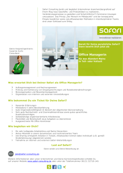 Office Managerin - Safari Consulting