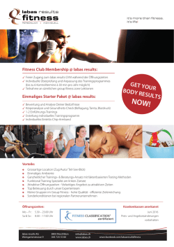Informationen zur Fitness-Mitgliedschaft (pdf zum