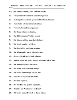 Handout Pr&auml;teritum vs. Perfekt
