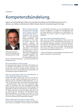 Kompetenzbündelung. - Business Intelligence Consultancy GmbH