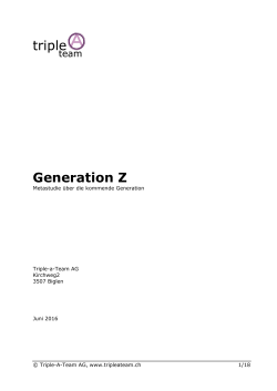 Generation Z - eine Metastudie - Triple-A-Team