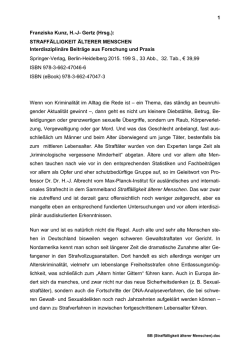J- Gertz (Hrsg.): STRAFF&Auml;LLIGKEIT &Auml;LTERER MENSCHEN