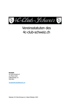 Vereinsstatuten des 4c-club