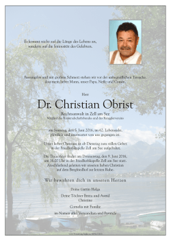 Obrist Dr. Christian05.06.2016
