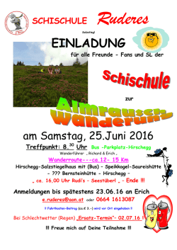 EINLADUNG zur - schischule ruderes