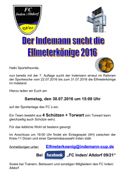 Elfmeterkönige - FC Inden/Altdorf 09/21