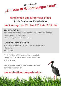 Ein Jahr BI Wildenburger Land - B&uuml;rgerinitiative Wildenburgerland