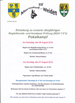 Einladung - OG Mariadorf