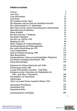 Inhaltsverzeichnis