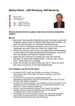 Helmut Harzer – EDV-Beratung, SAP
