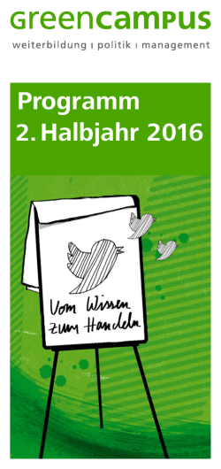 Programm 2. Halbjahr 2016