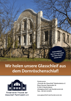 HIER - Aktuelles | Förderverein "Freunde der Glasschleif"