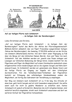 Juni - Pfarreiengemeinschaft Mülheim