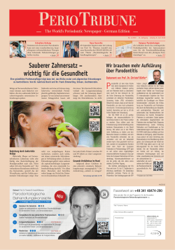 PERIO TRIBUNE German Edition - Dental Tribune International