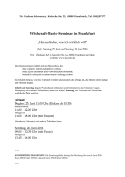 Infos hier - Erfolgsteams und Wishcraft