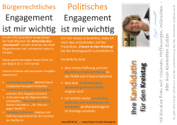 Flyer zur Kreistagswahl Kandidatin Birgit Grünelt