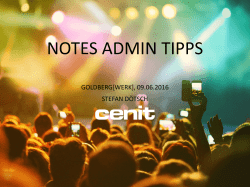 IBM Notes/Domino: Admin Tips und Optimierung