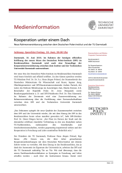 Pressemitteilung vom 10.06.2016 - Technische Universität Darmstadt
