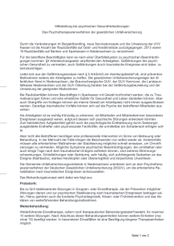 Hilfestellung bei psychischen Gesundheitsst&ouml;rungen Das
